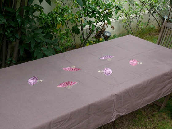 Table - Tablecloth, Fan, in the Garden