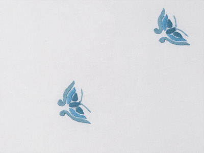Bed, Child, Girl - Duvet Cover Detail, Flying Butterflies, Blue