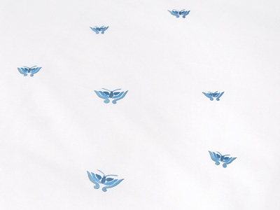 Bed, Child, Girl - Duvet Cover Detail, Flying Butterflies, Blue