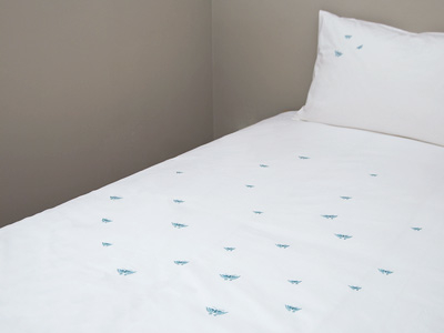 Bed, Child, Girl - Duvet & Pillow, Flying Butterflies, Blue