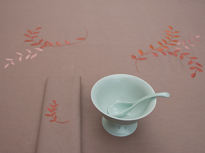 Table - Tablecloth & Napkin, Ramo, Orange Harmony